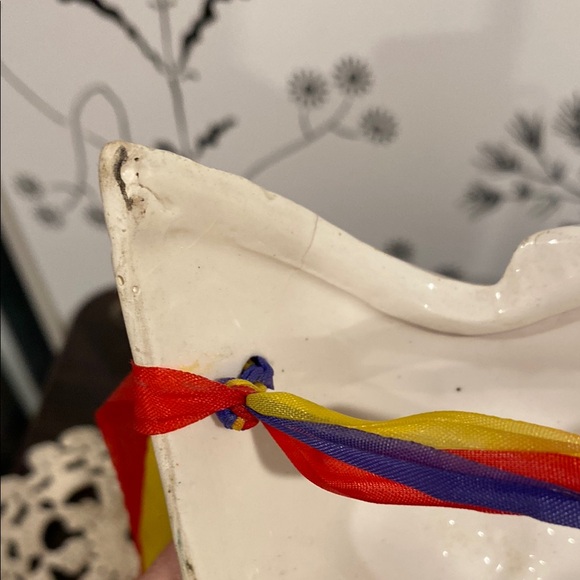 Colorful Ceramic Mask with Ribbon Accents - Picture 2 of 4